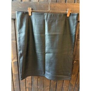 Loft Pleather Skirt Sz Lg